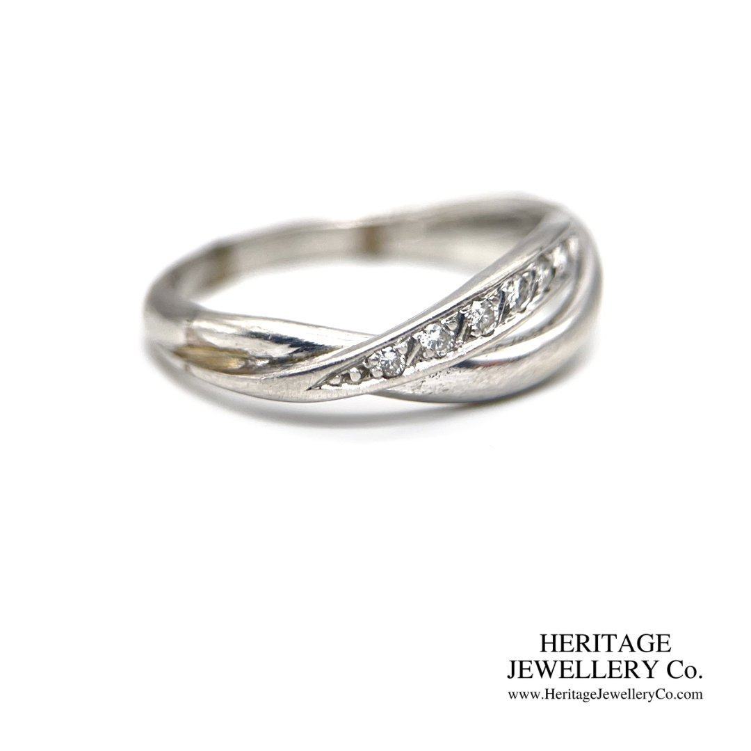 Vintage Diamond Cross-Over Ring (Platinum)