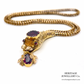 Antique Victorian Garnet Snake Necklace