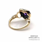 Victorian Diamond and Amethyst Heart Ring