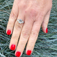 RESERVED - Aquamarine & Diamond Ring (Platinum)