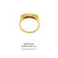 Antique Carved Emerald & Diamond Ring (18ct)