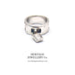 Hermes “H” Diamond Padlock Ring (18ct White Gold)