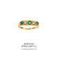 Antique Carved Emerald & Diamond Ring (18ct)