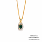 Emerald and Diamond Pendant Necklace (18ct gold)