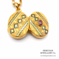 Antique French Gold, Garnet and Enamel Locket (18ct gold)