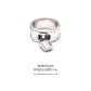 Hermes “H” Diamond Padlock Ring (18ct White Gold)