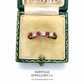 Ruby and Diamond Half Eternity Band Ring