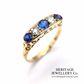 Antique Sapphire and Diamond 5-Stone Ring