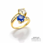 Sapphire & Diamond Crossover Ring