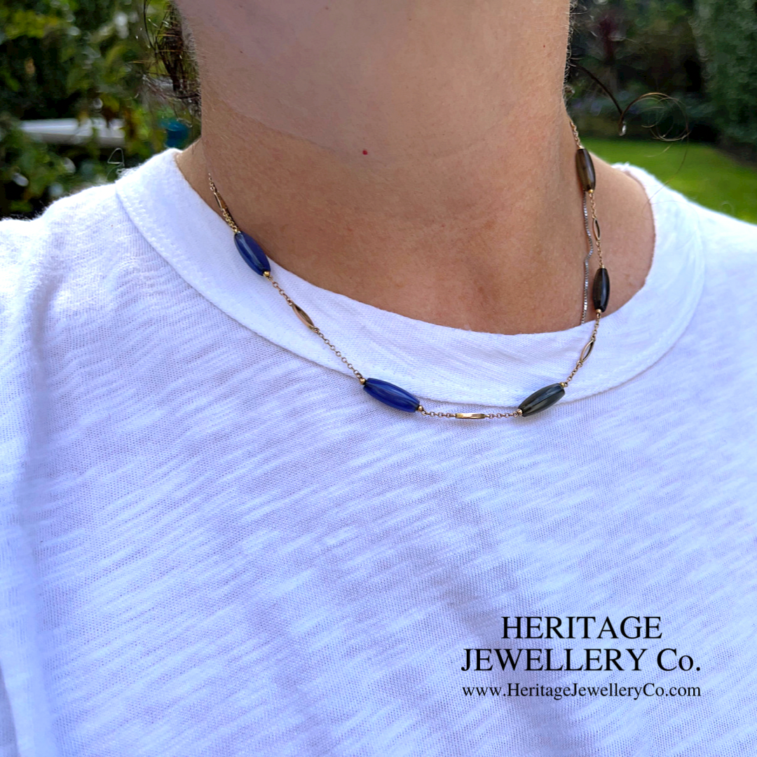 Antique Chain with Agate Spacers