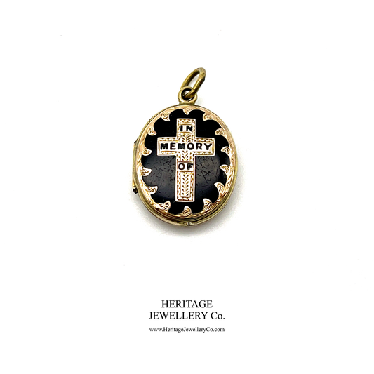 Antique Gold and Enamel Mourning Locket