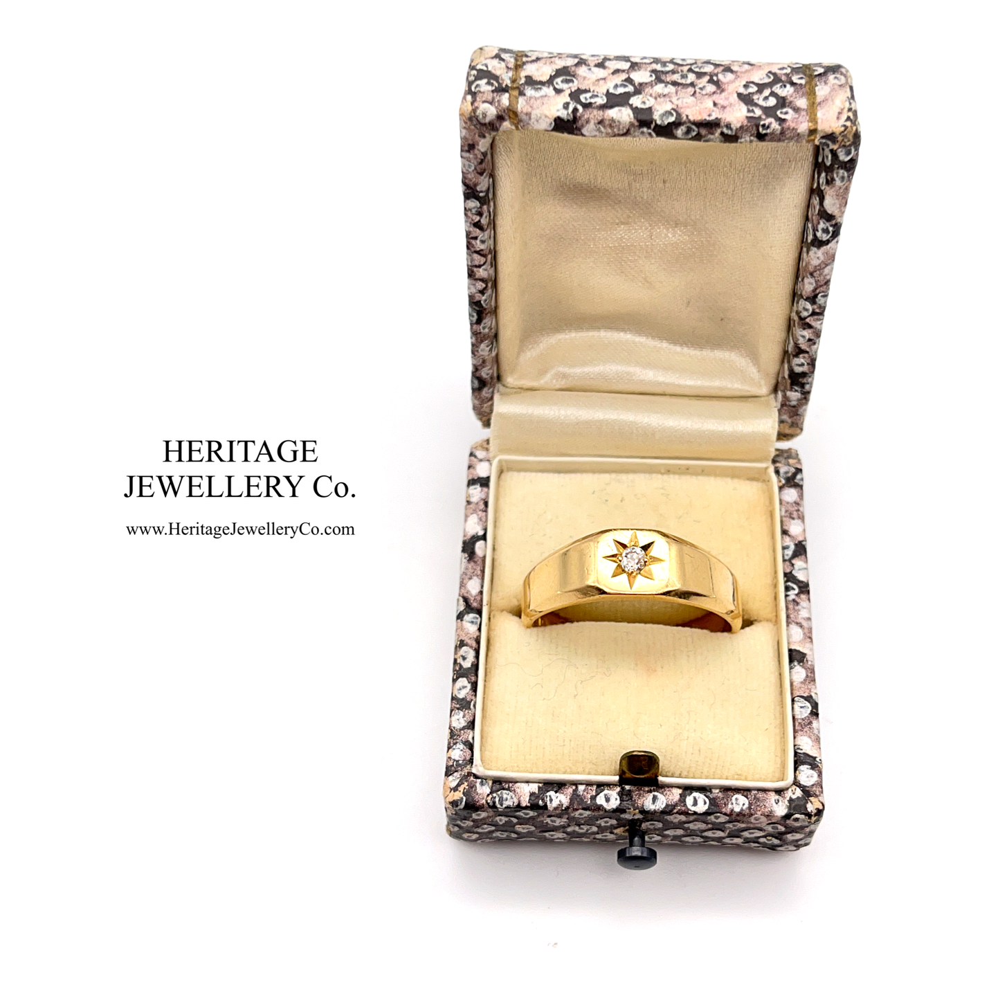 Heavy Edwardian Diamond Gypsy Ring (c.1909)