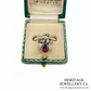 Georgian Garnet and Diamond Duchesse Ring