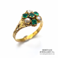 Victorian Emerald, Pearl and green gem cluster ring (c.1863)