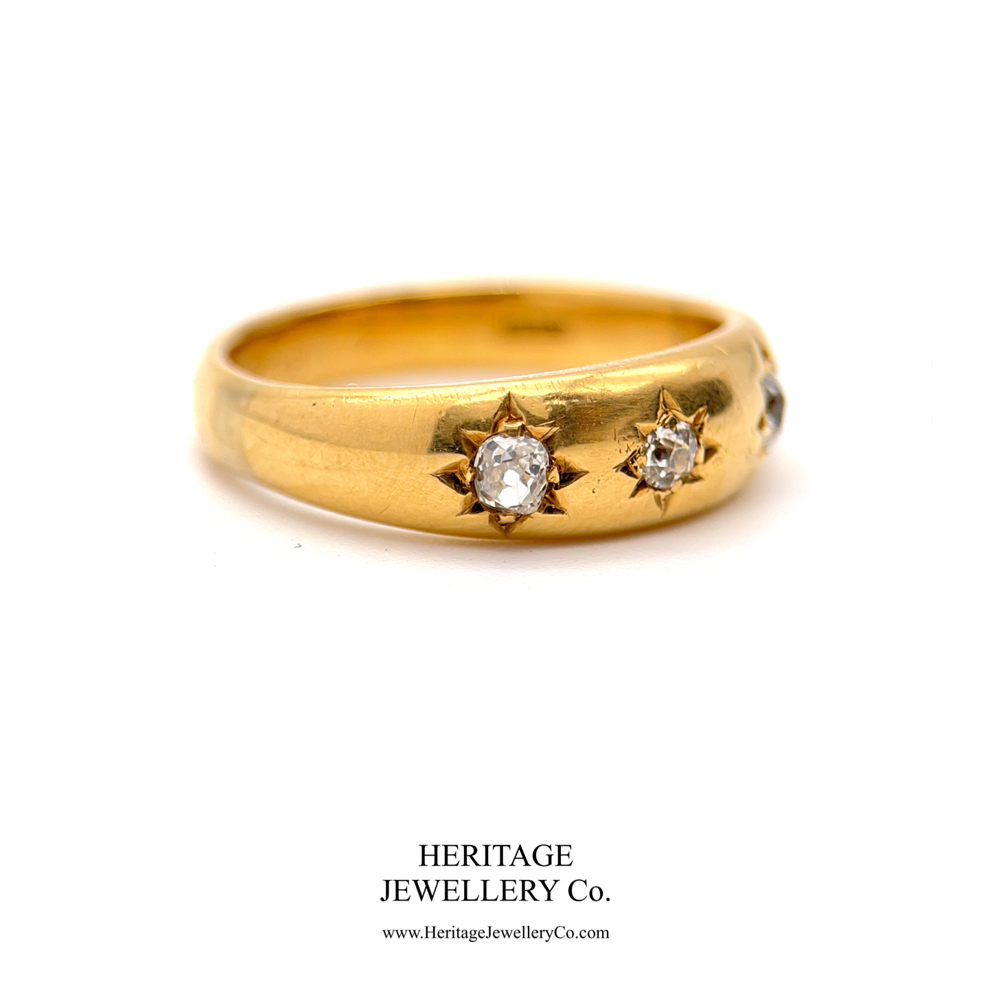 Antique 3-Stone Diamond Gypsy Ring