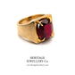 Antique Period Signet Ring with Fire Garnet (9ct Gold)