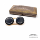 Art Deco Onyx and Diamond Brooch (15ct gold)