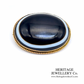 Victorian Banded Agate Brooch with Gold Mount