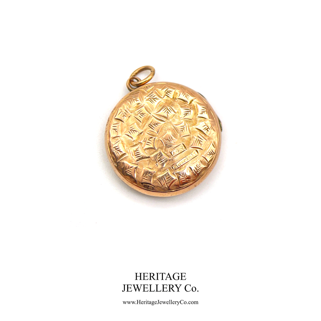 Antique Edwardian Round Gold Locket (c.1905)