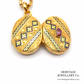 Antique French Gold, Garnet and Enamel Locket (18ct gold)