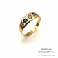 Victorian Sapphire and Diamond Gypsy Ring (15ct; c.1894)