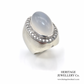 Vintage Moonstone & Diamond Statement Ring