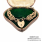 Antique Rose Gold Gate Bracelet with Heart Padlock