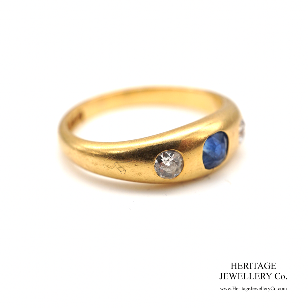 Victorian Sapphire and Diamond Gypsy Ring (c. 1898)