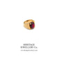 Antique Period Signet Ring with Fire Garnet (9ct Gold)
