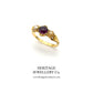 Antique Garnet and Split Pearl Ring