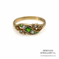 Victorian Green Garnet and Diamond Gypsy Ring (18ct; c.1890-1900)