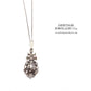 Antique Rose Diamond Pendant with White Gold Chain