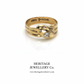 Snake Ring with Old Cut Diamonds (9ct Gold; c. 1936)