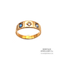 Antique Sapphire and Diamond Gypsy Ring (c. 1900; 18ct Gold)