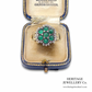 Cabochon Emerald and Rose Diamond Ring