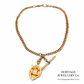 Antique Gold Albert Chain with T-Bar and Medallion Fob (9ct gold)