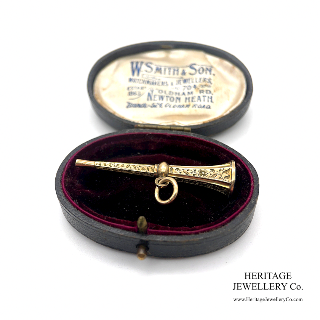 Victorian Gold & Bloodstone Fob Watch Key Pendant