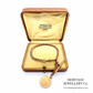 Antique Curb Chain Bracelet with T-Bar and Medallion