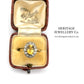 Vintage Citrine and Diamond Cluster Ring