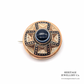 Antique Gold, Enamel and Banded Agate Brooch (9ct gold)