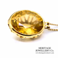 Important French Citrine Pendant with Chain (18ct gold)