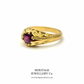 Antique Ruby Solitaire Gypsy Ring
