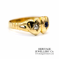 Antique Sapphire & Diamond Heart Ring (18ct gold)