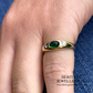 Vintage Emerald and Diamond Gypsy Ring