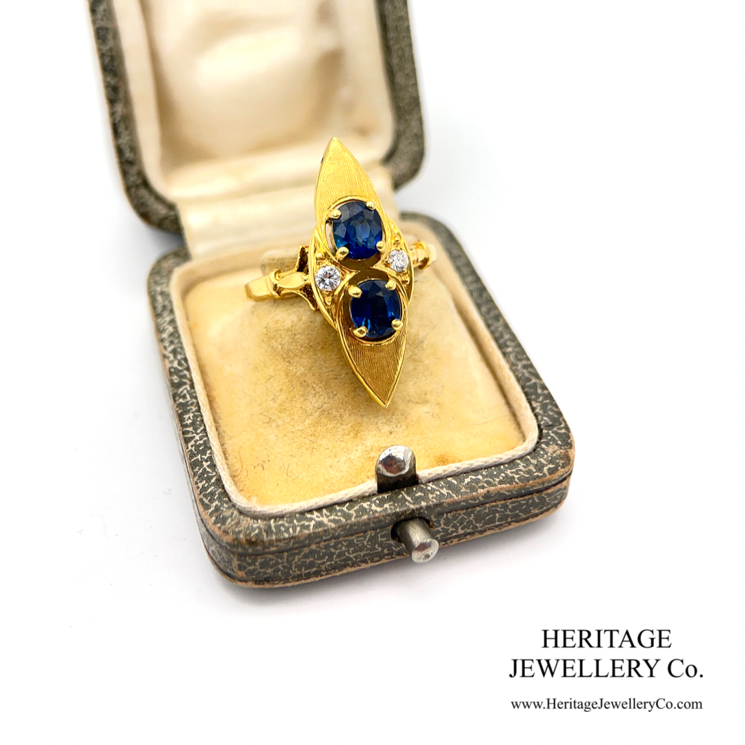 Vintage Sapphire and Diamond Ring