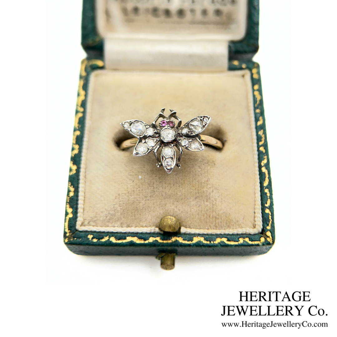 Georgian Diamond Butterfly Ring