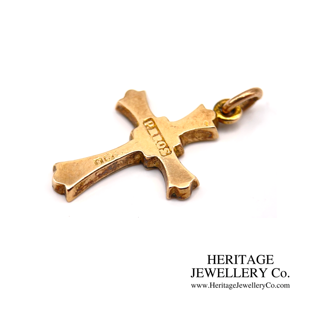 Antique Edwardian Gold Cross Pendant (9ct gold)