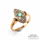 Antique Emerald and Diamond Marquise Ring
