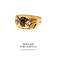 Edwardian Garnet and Diamond Gypsy Ring