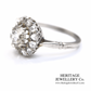 French Rose Cut Diamond Cluster Ring